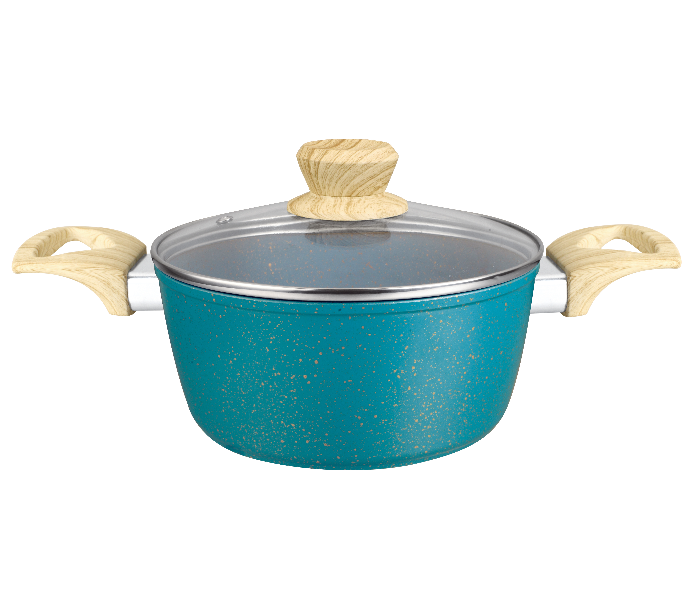 Insiya SV23 8 Piece Premium Granite Coated Aluminium Cookware Set - Dark Teal - Zoom Image 2