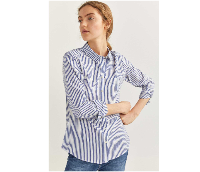 Springfield 679733416 Size 42 Long Sleeve Blouse for Women - Light Blue - Zoom Image 2