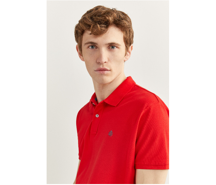 Springfield 143759361 Medium Basic Slim Fit Polo Shirt for Men - Red - Zoom Image 2