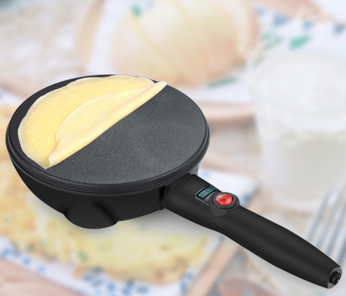 Azal AZWM-09 800W 8.1 Inch Non-Stick Mini Crepe Maker - Black - Zoom Image 1