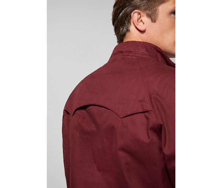 Springfield 283471568 XXL Cotton Sports Jacket for Men - Maroon - Zoom Image 3