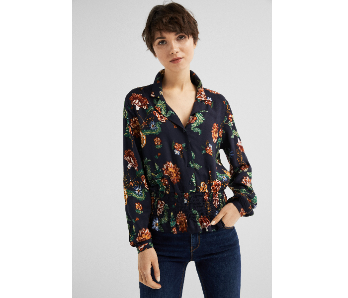 Springfield 679560916 Size 38 Long Sleeve Blouse for Women - Dark Blue - Zoom Image 1