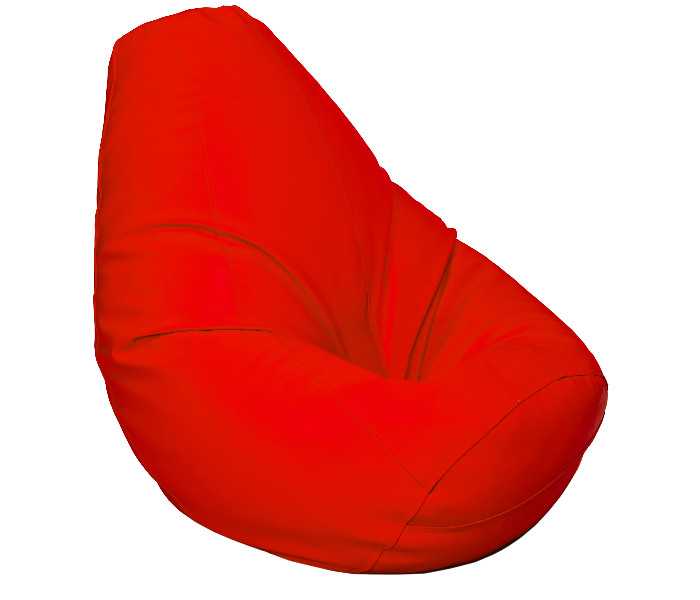 Komfort Factory SIRED-QU Queen Size Leatherette Bean Bag with Filling - Red - Zoom Image 3