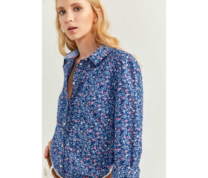 Springfield 679722914 Size 34 Long Sleeve Blouse for Women - Blue - Zoom Image 2