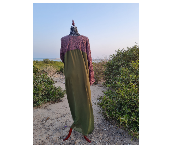 Casting Pearls ILHAM Small Formal Wears Street Style Abaya With Outer Pastel Green Jacket - Zoom Image 5