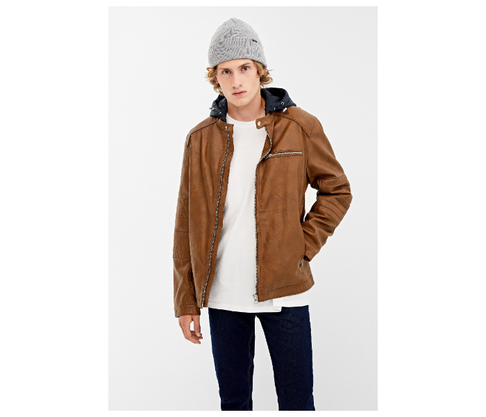 Springfield 048630233 XXL PU Jacket for Men - Tan - Zoom Image 2