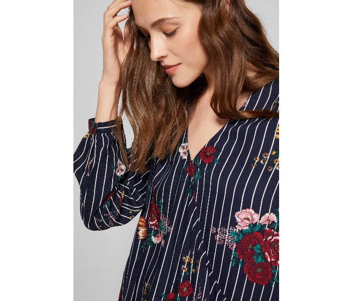 Springfield 679552818 Size 36 Long Sleeve Blouse for Women - Dark Blue - Zoom Image 2