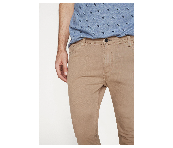 Springfield 039363058 Size 28 5 Pocket Cotton Trouser for Men - Light Brown - Zoom Image 2