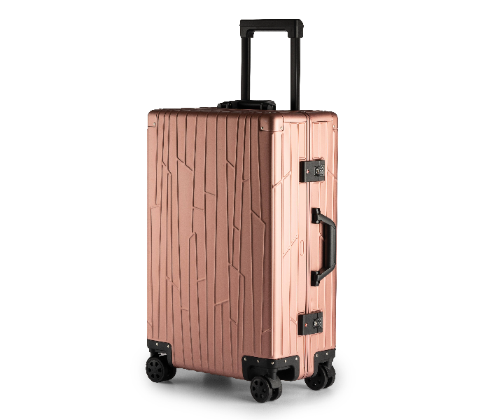 Kenza SV360 24 Inch Prime Superior Aluminium Ultra Light Hardside Expandable Built-In TSA Lock Zipperless Luggage Bag with Spinner Wheels - Rose Gold - Zoom Image 1