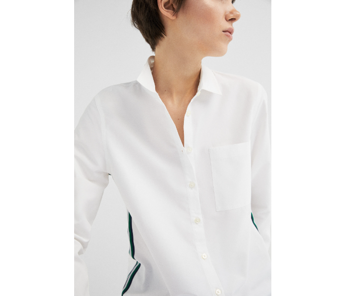 Springfield 679574999 Size 38 Long Sleeve Blouse for Women - White - Zoom Image 2