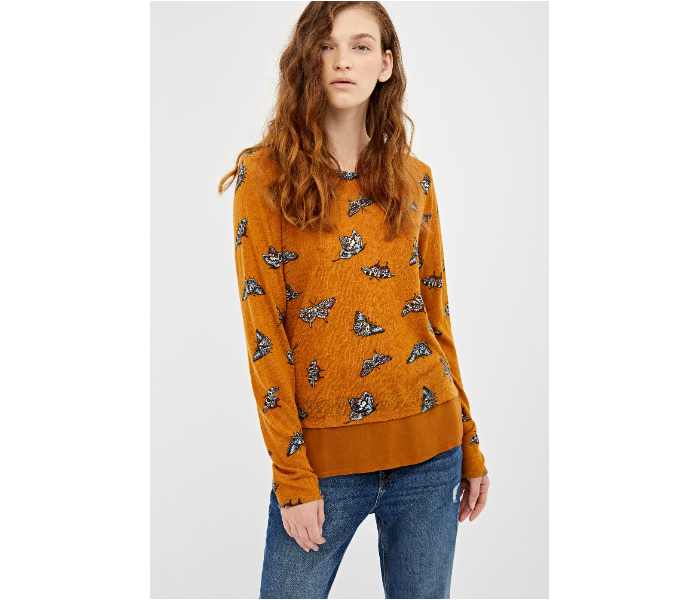 Springfield 676434709 Small Long Sleeve T-Shirt for Women - Mustard - Zoom Image 2