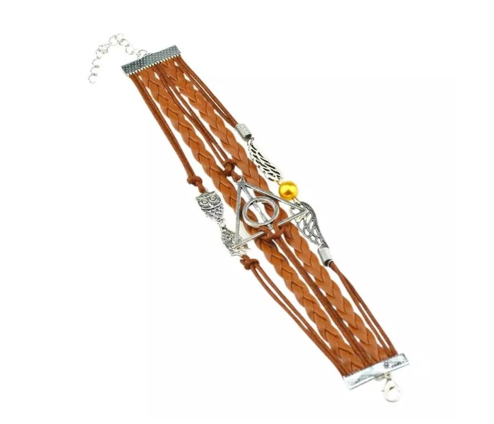 OEM Multilayer Retro 2 Casual Leather Bracelet - Brown - Zoom Image