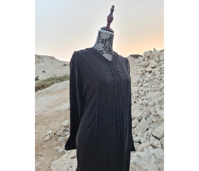 Casting Pearls JANNAT Casual Medium Collections Flowing Lines Hand Work  In Yolk  Portion And Sleeves - Black - Zoom Image 3