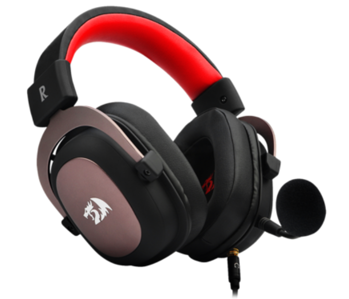 Redragon H510 Zeus Wired Gaming Headset with Detachable Microphone - Black and Red - Zoom Image 3