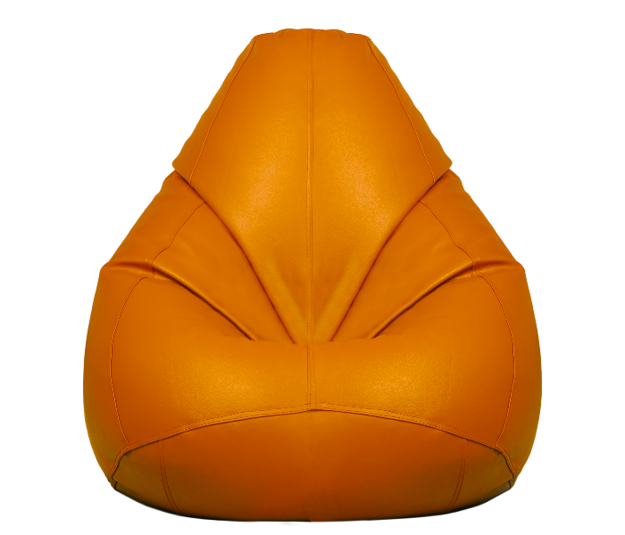 Komfort Factory SIORG-KG King Size Leatherette Bean Bag with Filling - Orange - Zoom Image