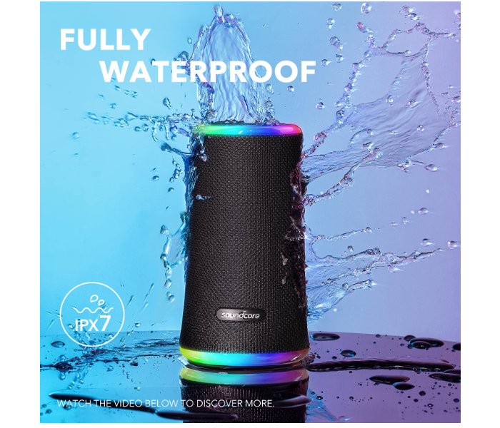 Anker Soundcore Flare 2 Waterproof Bluetooth Speaker - Black - Zoom Image 4