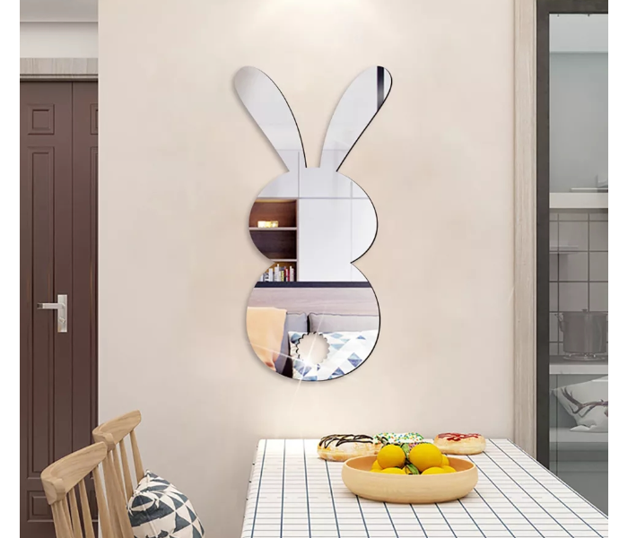 OEM Easter Bunny Waterproof Mirror Wall Sticker - Silver - Zoom Image 2