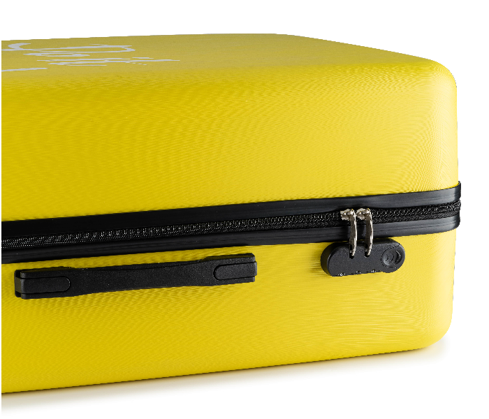 Kenza SV345 28 Inch Brick Hardside Expandable Luggage Bag with Built-In TSA Lock and Spinner Wheels - Yellow - Zoom Image 4