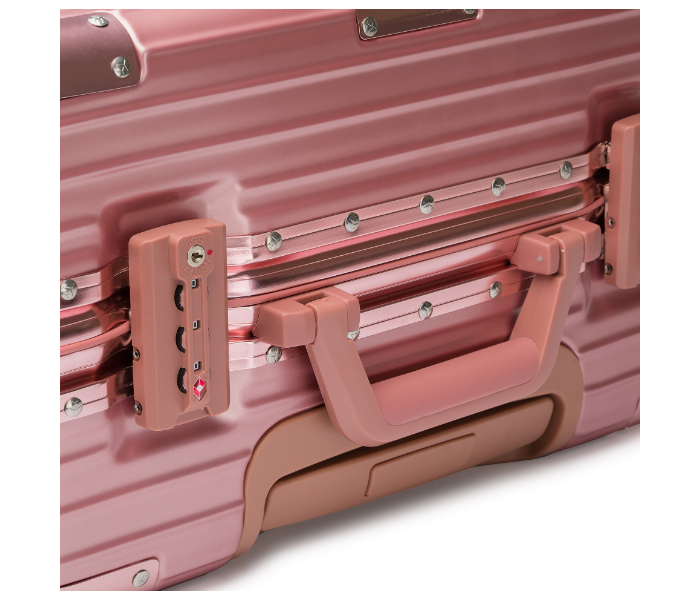 Kenza SV372 18 Inch Chief Aluminium Frame Ultra Light Hardside Expandable Zipperless Luggage Bag with Built-In TSA Lock and Spinner Wheels - Rose Gold - Zoom Image 4