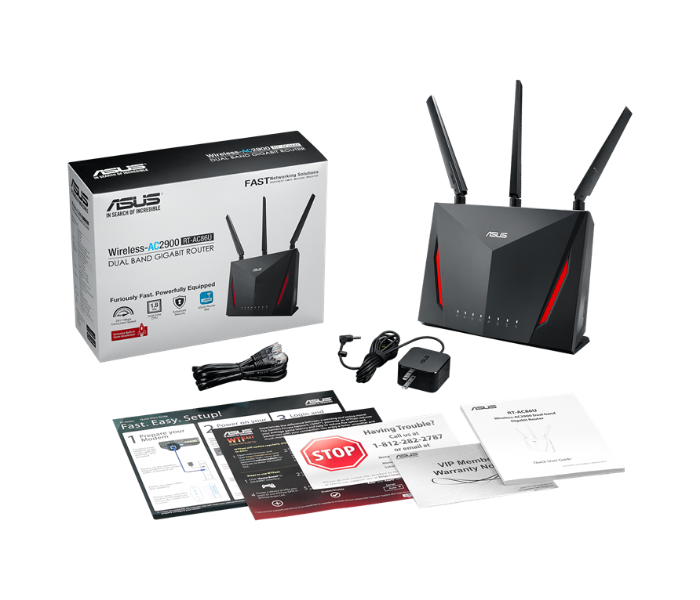 ASUS RT-AC86U AC2900 Dual Band Gigabit WiFi Gaming Router - Black - Zoom Image 4