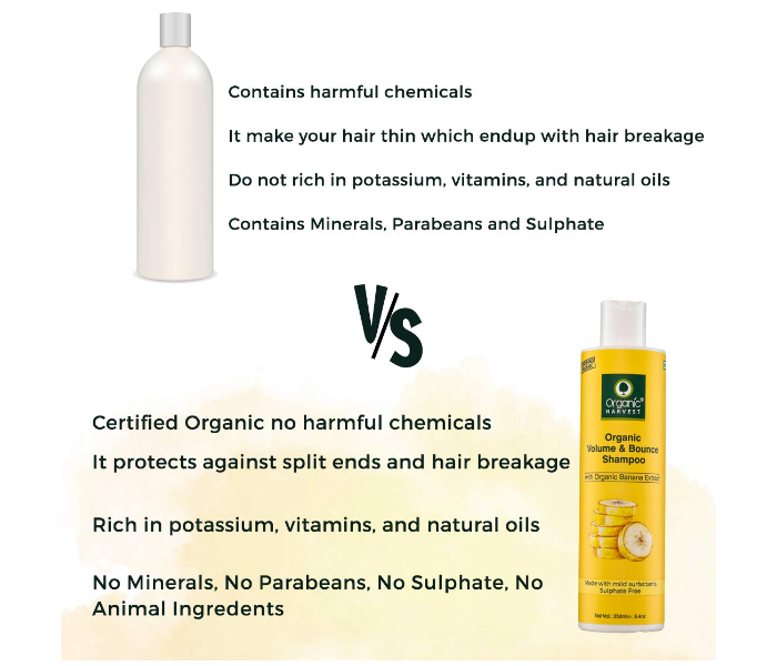 Organic Harvest 250ml Banana Volume and Bounce Shampoo - Zoom Image 3