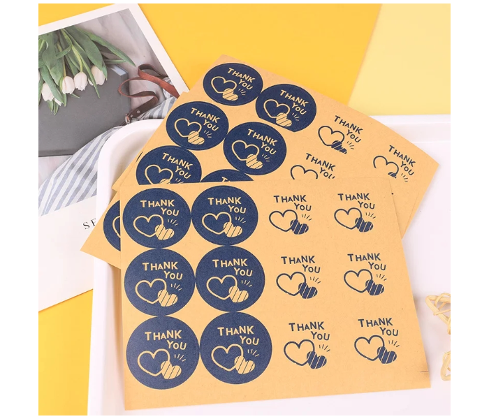 OEM 90 Piece Round Thank You Letter Packaging Seal Stickers - Zoom Image 2