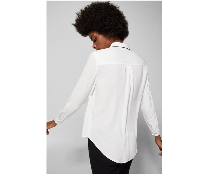 Springfield 679462998 Size 40 Long Sleeve Blouse for Women - White - Zoom Image 3