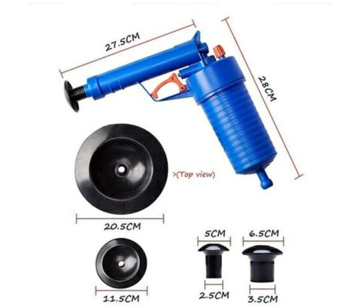 Air Power Pump Pipe Blockage Cleaning Tool - Blue - Zoom Image 4