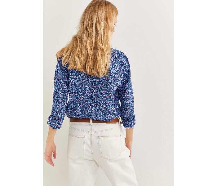 Springfield 679722914 Size 36 Long Sleeve Blouse for Women - Blue - Zoom Image 3