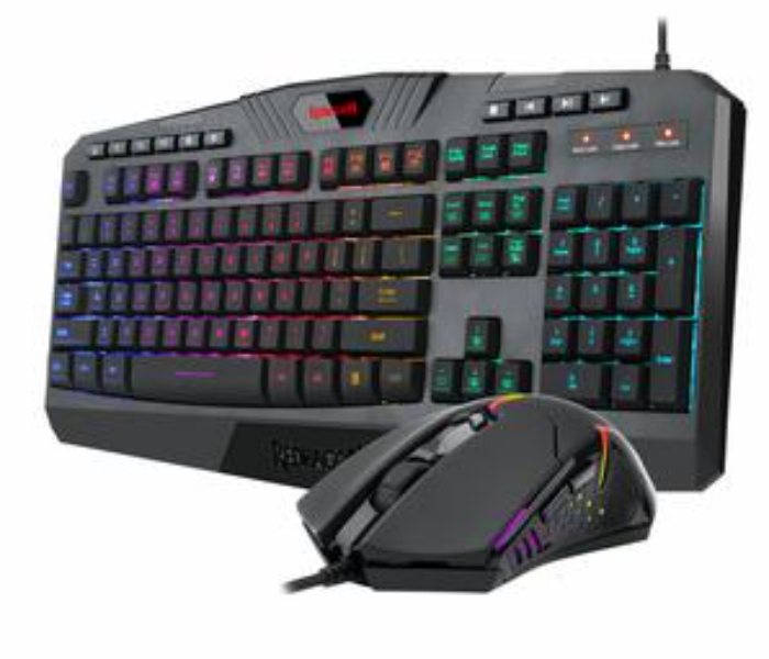 Redragon S101-5 2 in 1 Combo RGB Backlit Wired Gaming Keyboard and Mouse - Black - Zoom Image 2