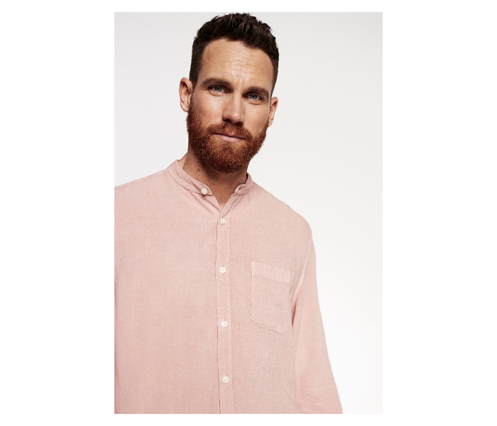 Springfield 027359771 Medium Long Sleeve Plain Shirt for Men - Pink - Zoom Image 2