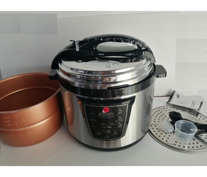 Azal YBW10-140 1400W 10 Litre Stainless Steel Electric Pressure Cooker - Silver - Zoom Image 2