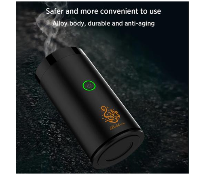 Rechargeable Mini Incense Bakhoor Burner - Black - Zoom Image 2