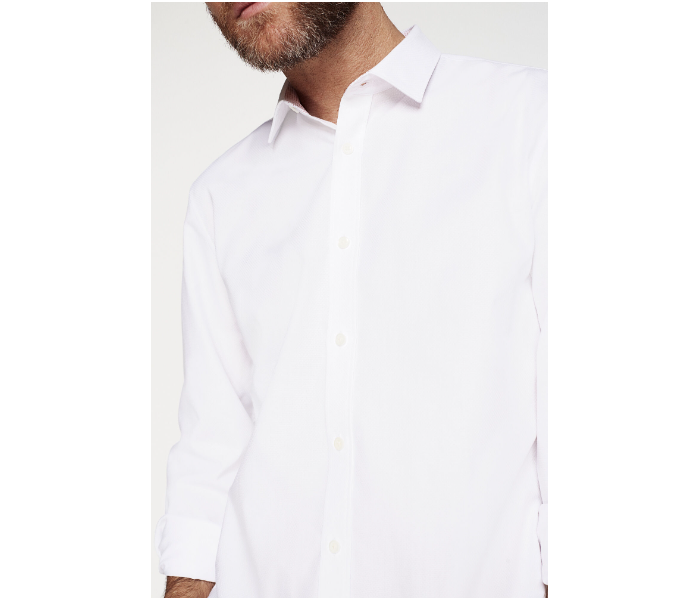 Springfield 151342799 Small Long Sleeve Stipped Business Shirt for Men - White - Zoom Image 2