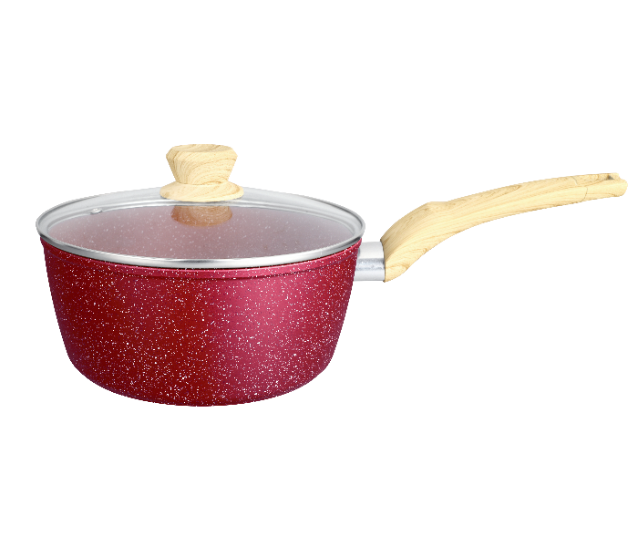 Insiya SV30 15 Piece Premium Granite Coated Aluminium Cookware Set - Maroon - Zoom Image 3