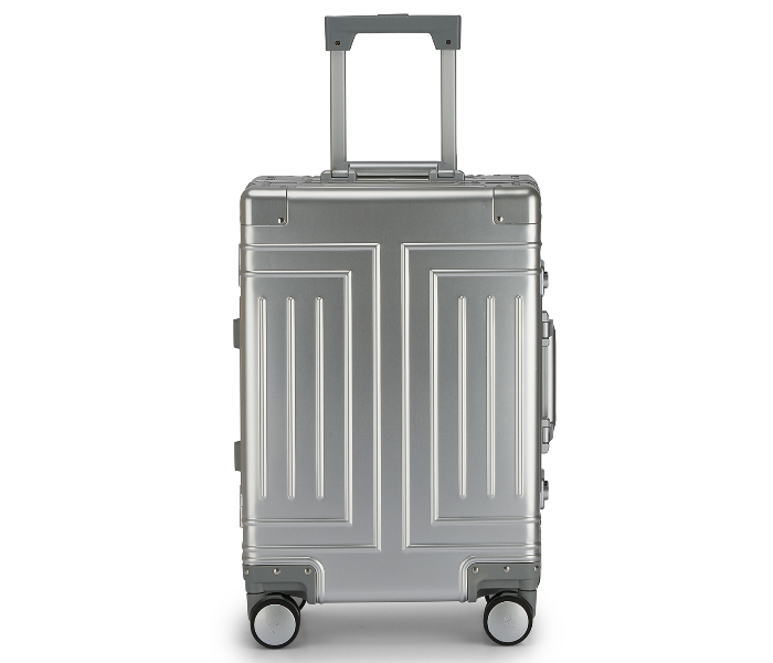 Kenza SV385 20 Inch Magma Superior Aluminium Ultra Light Hardside Expandable Zipperless Luggage Bag with Built-In TSA Lock and Spinner Wheels - Silver - Zoom Image 2