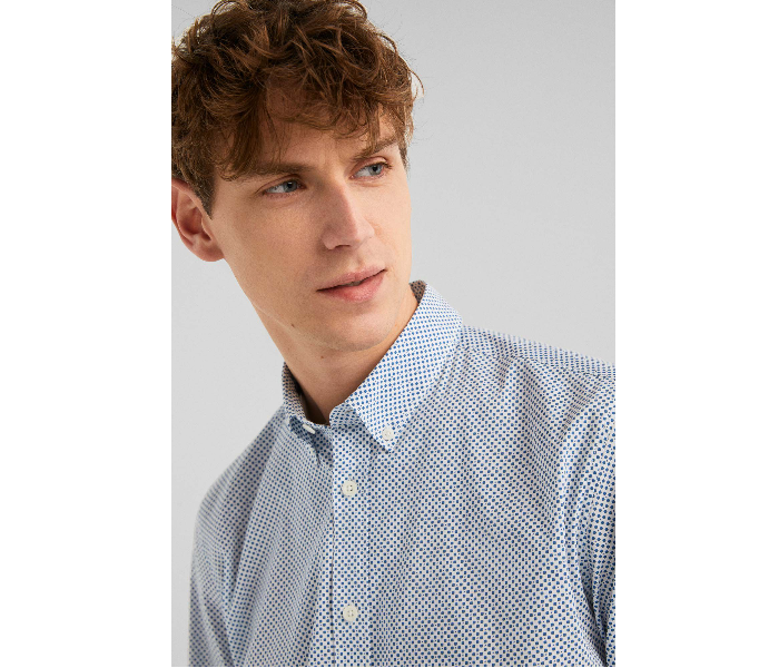 Springfield 151551914 Small Long Sleeve Stipped Business Shirt for Men - Blue - Zoom Image 3