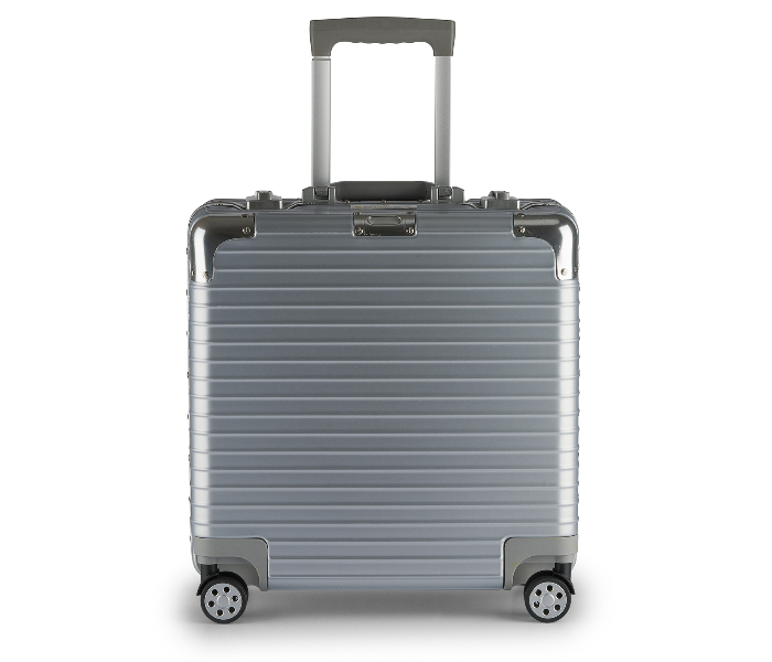 Kenza SV370 18 Inch Chief Aluminium Frame Ultra Light Hardside Expandable Zipperless Luggage Bag with Built-In TSA Lock and Spinner Wheels - Silver - Zoom Image 2