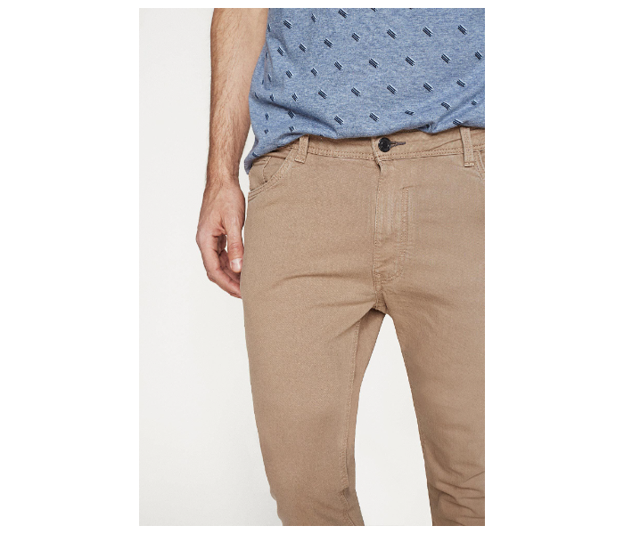 Springfield 039363058 Size 26 5 Pocket Cotton Trouser for Men - Light Brown - Zoom Image 2