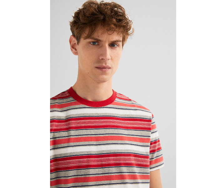 Springfield 328550262 Small Knitted T-Shirt for Men - Coral - Zoom Image 2