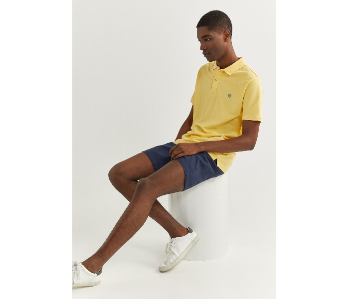 Springfield 143759307 Small Basic Slim Fit Polo Shirt for Men - Yellow - Zoom Image 1