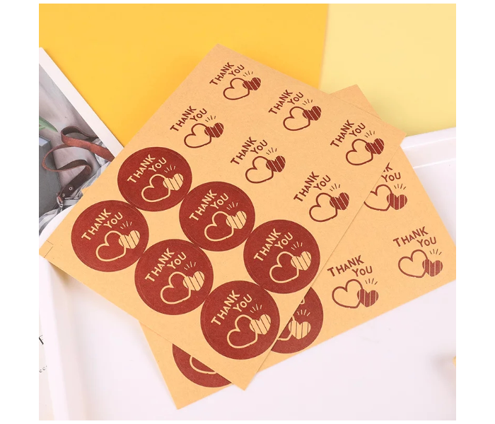 OEM 90 Piece Round Thank You Letter Packaging Seal Stickers - Zoom Image 3