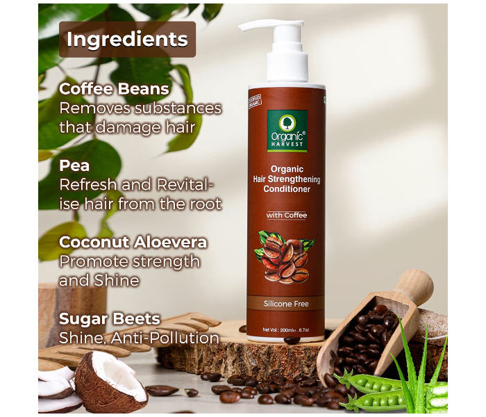 Organic Harvest 200ml Coffee Hair Strengthening Conditioner - Zoom Image 3