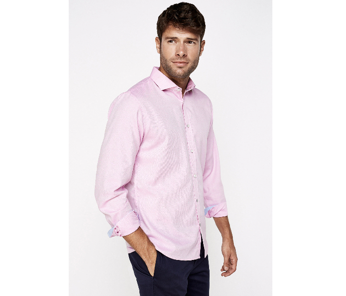 Springfield 151204872 XS Long Sleeve Stipped Business Shirt for Men - Pink - Zoom Image 1