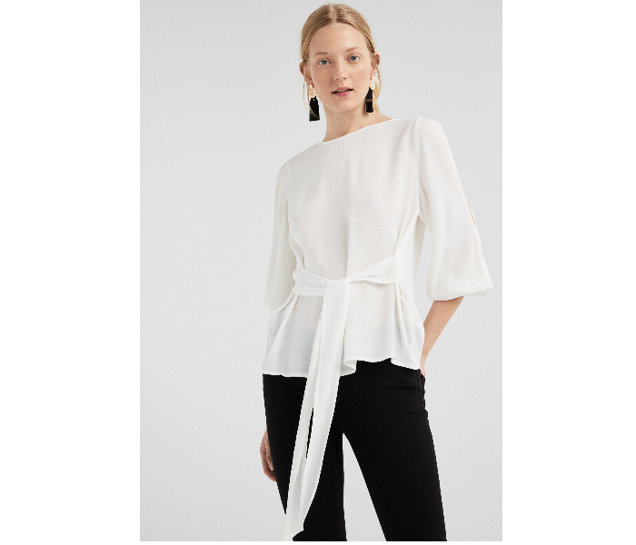 Springfield 679573098 Size 38 Long Sleeve Blouse for Women - White - Zoom Image 1