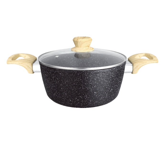 Insiya SV08 8 Piece Premium Granite Coated Aluminium Cookware Set - Black - Zoom Image 3