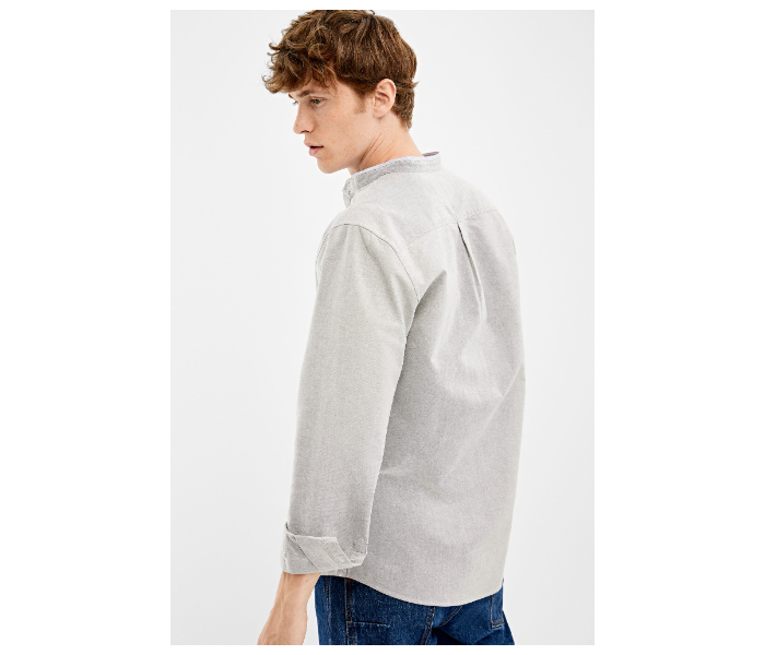 Springfield 027664243 Small Long Sleeve Plain Shirt for Men - Grey - Zoom Image 3