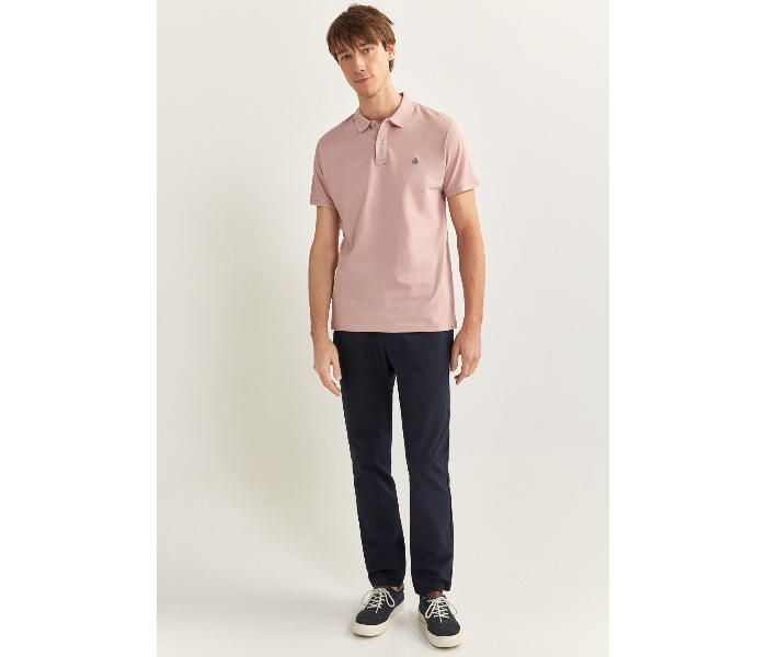 Springfield 143759370 XXL Basic Slim Fit Polo Shirt for Men - Pink - Zoom Image 1