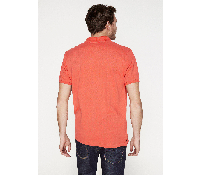 Springfield 143341564 Small Basic Slim Fit Polo Shirt for Men - Orange - Zoom Image 3