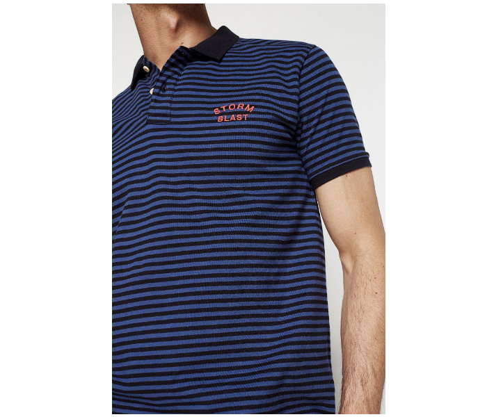 Springfield 143353910 Small Basic Slim Fit Polo Shirt for Men - Navy - Zoom Image 2